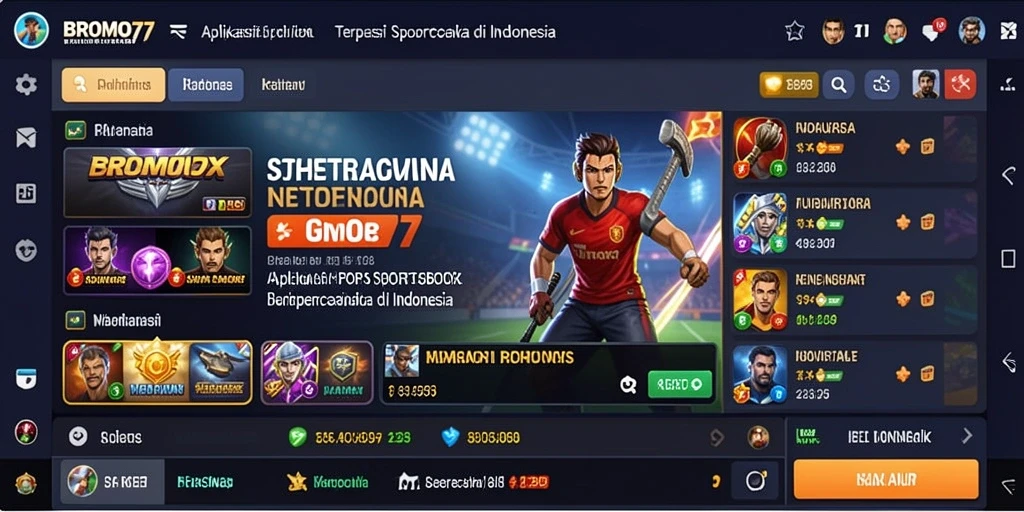 Tampilan gameplay menarik di aplikasi BROMO77 untuk taruhan Sportsbook.
