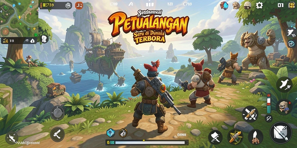 Tampilan gameplay C789 yang menakjubkan di dunia terbuka.