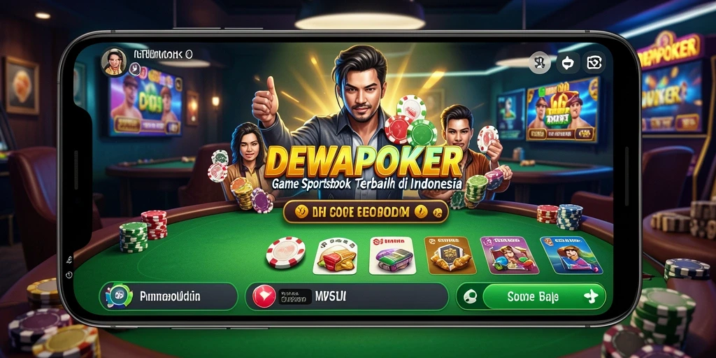 Tampilan gameplay seru di DEWAPOKER dengan berbagai pilihan taruhan.