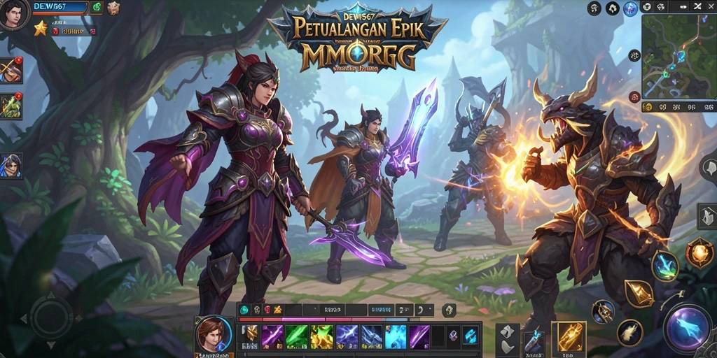Tampilan utama gameplay DEWI567 yang menampilkan aksi pertarungan seru.