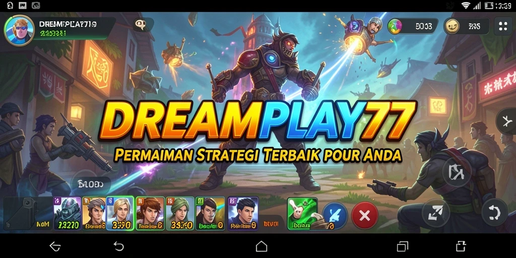 Screenshot utama menunjukkan aksi seru dalam permainan strategi.