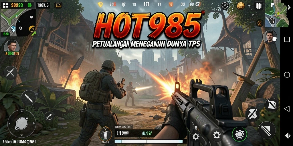 Gameplay intens HOT985 dengan aksi tembak-menembak seru.