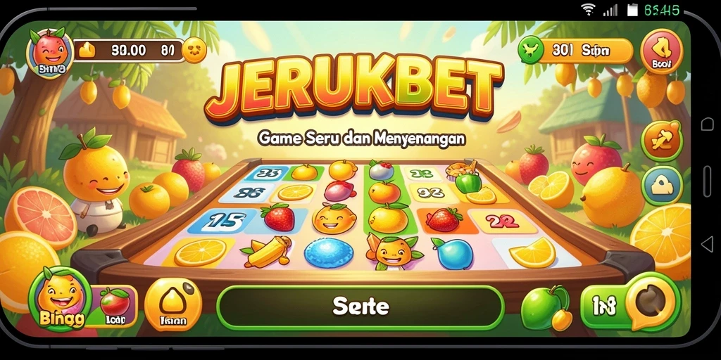 Tampilan gameplay seru dalam JERUKBET dengan interaksi pemain.
