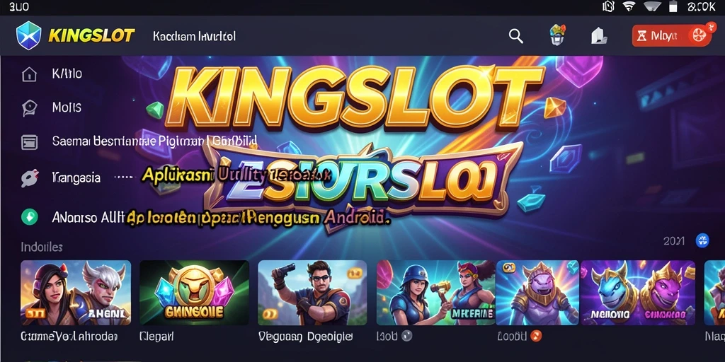Tampilan antarmuka KINGSLOT yang modern dan intuitif.