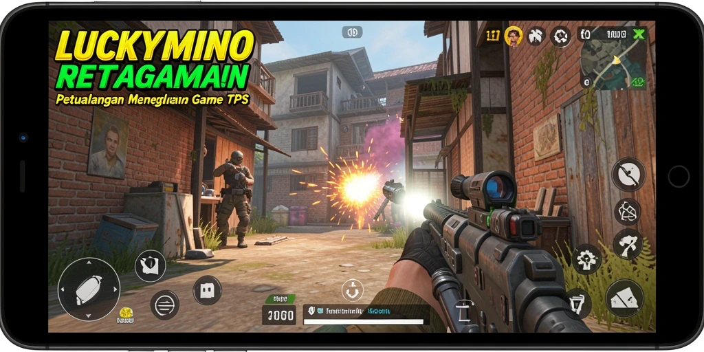Tampilan gameplay LUCKYMINO yang mendebarkan dan penuh aksi.