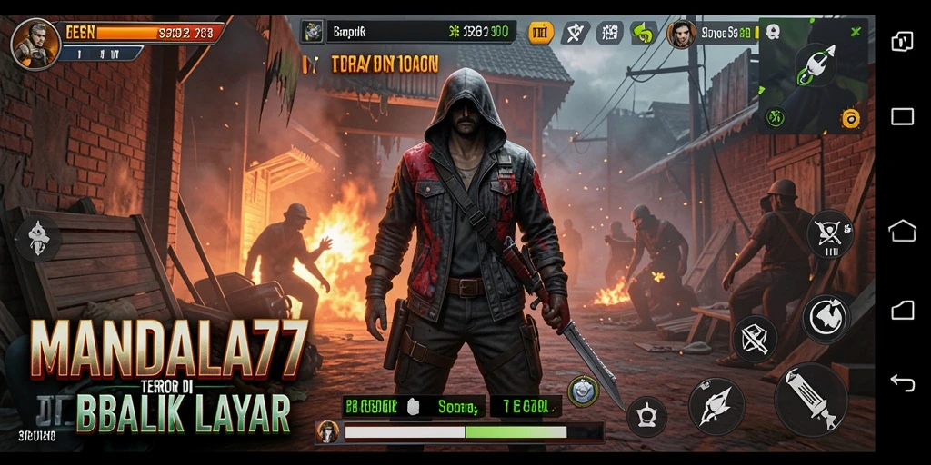 Tangkapan layar menyeramkan dari gameplay MANDALA77.