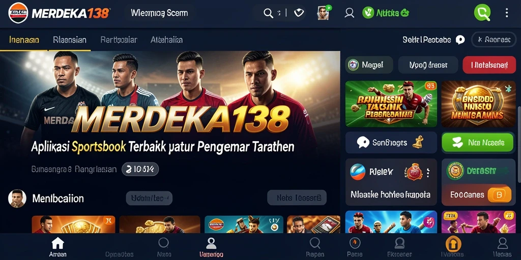 Tampilan menarik dari gameplay taruhan olahraga MERDEKA138.