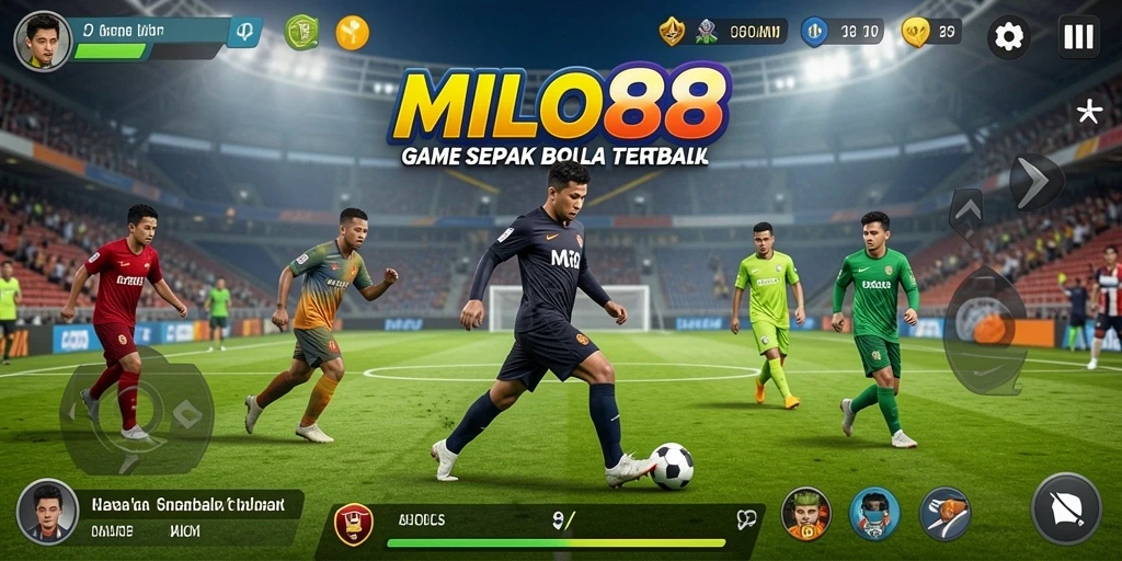 Tampilan aksi seru di lapangan MILO88 dengan gameplay yang menegangkan.