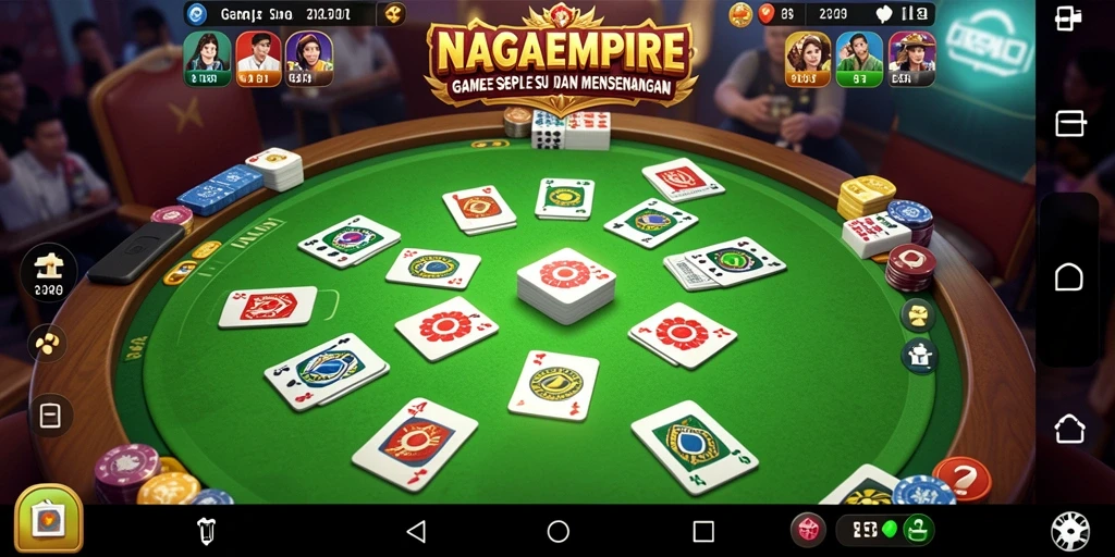Tampilan menarik gameplay NAGAEMPIRE dalam permainan Gaple.