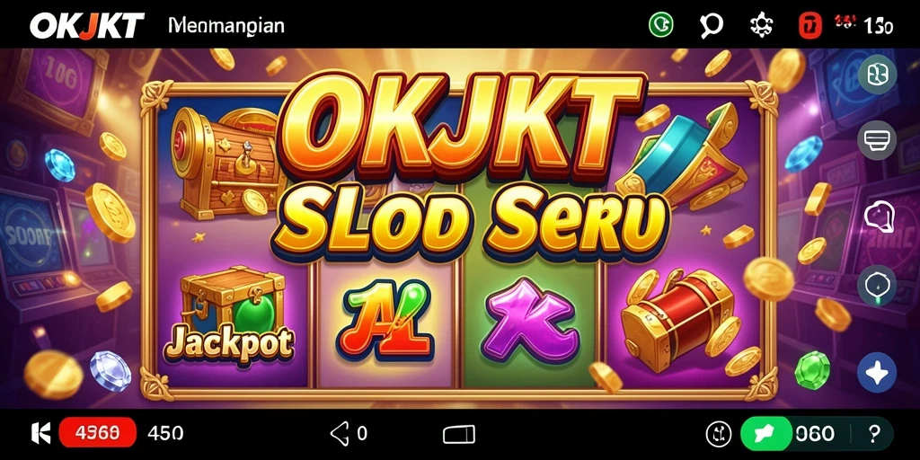 Tampilan gameplay slot yang menarik dan penuh warna di OKJKT.