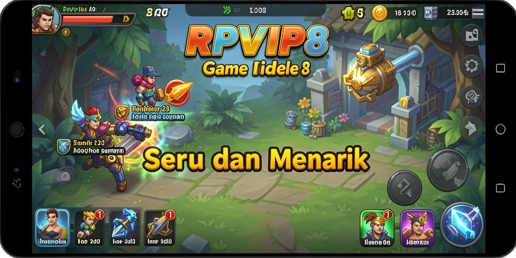 Screenshot RPVIP8 menampilkan gameplay santai yang menggugah selera.