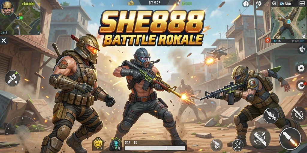 Tangkapan layar gameplay SHE888 dengan aksi pertempuran yang intens.