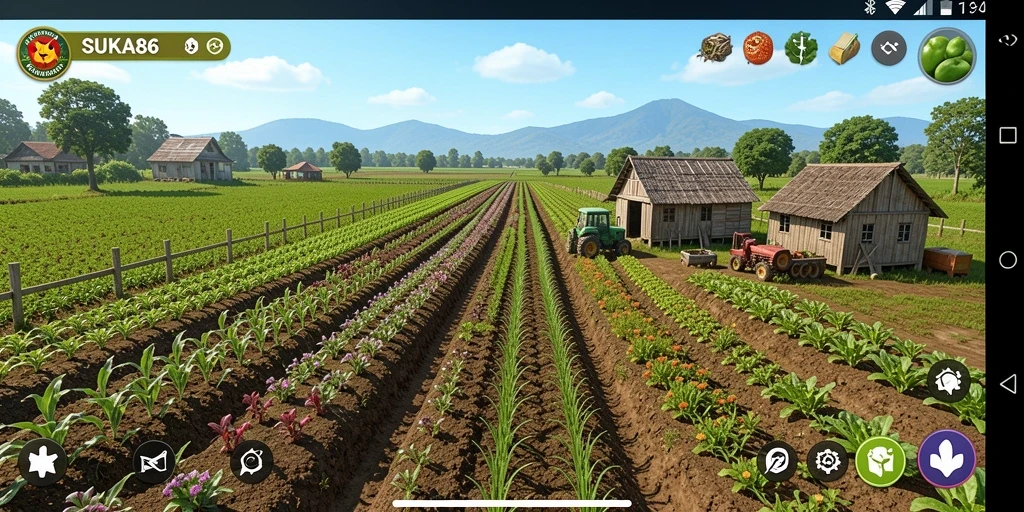 Screenshot gameplay SUKA86 yang penuh warna dan dinamis.