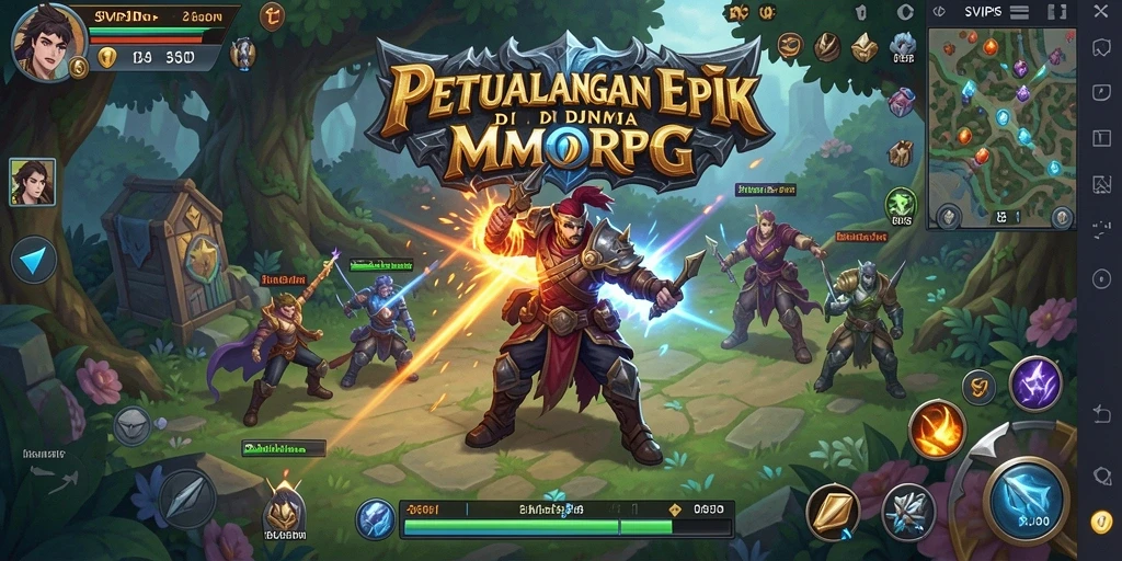 Tampilan gameplay menakjubkan di SVIPSIDN dengan pertempuran epik dan eksplorasi mendalam.
